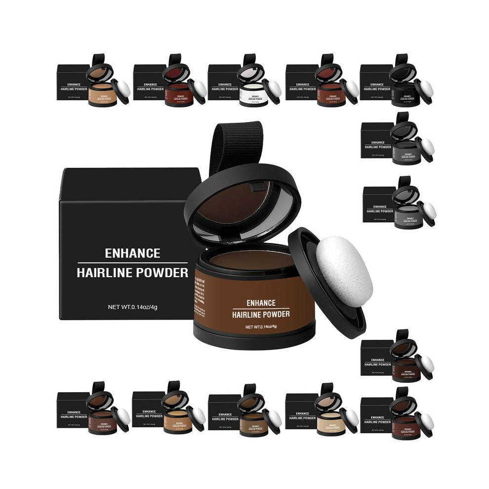 (Dark Brown) Hairline Powder 4g Root Cover Up Waterproof Hair Concealer 14 Colors