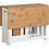 Seconique Santos Butterfly Dining Set in White/Distressed Waxed Pine 3