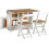 Seconique Santos Butterfly Dining Set in White/Distressed Waxed Pine 4
