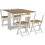 Seconique Santos Butterfly Dining Set in White/Distressed Waxed Pine 5