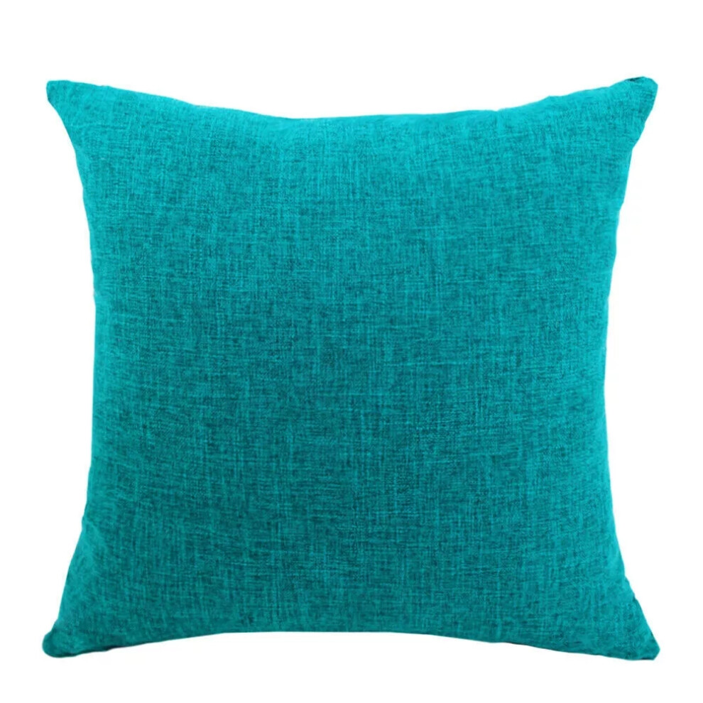 (Peacock Blue, 12 x 20 in) 2X 12" 16" 18" 20" 22" 24" 26" 28" Linen Large Cushion Cover Throw Pillow Case UK-image-OPC-PDYJT9F-NEW