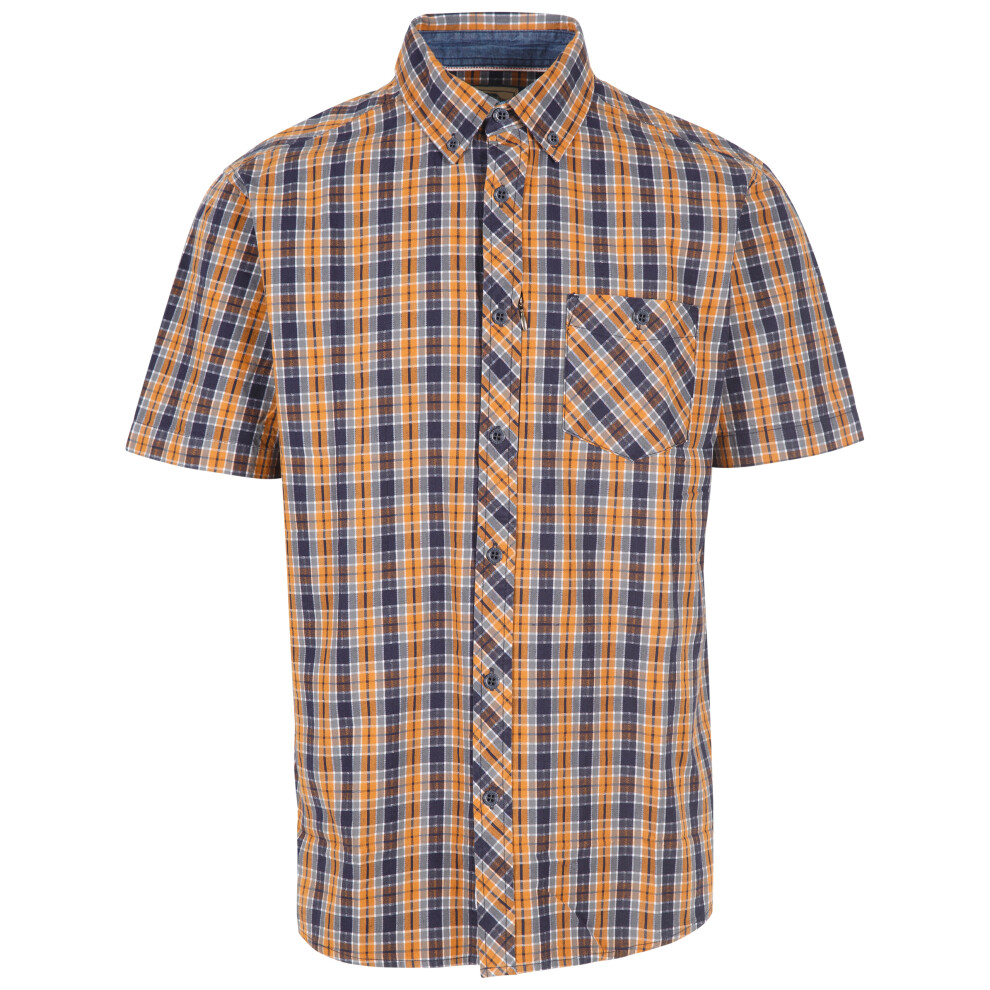 (S, Ochre Check) Trespass Mens Shirt Short Sleeve Check Wackerton