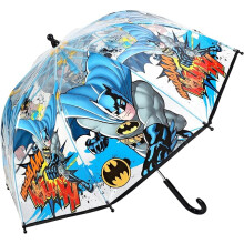 Parapluie léger Batman pour enfants – design sombre, poignée confortable, fermeture à bouton, 54 cm