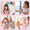 (pink) Princess Vanity Dressing Table with Stool Role Play Makeup Styling Toy 4