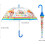 Hell und bunt Cocomelon Lightweight Kinder Regenschirm 5
