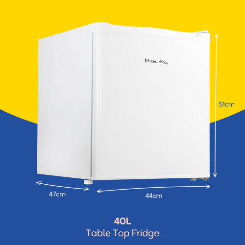 Russell Hobbs Russell Hobbs Mini Fridge 40L White Table Top Fridge, RHTTLF2E1W 1