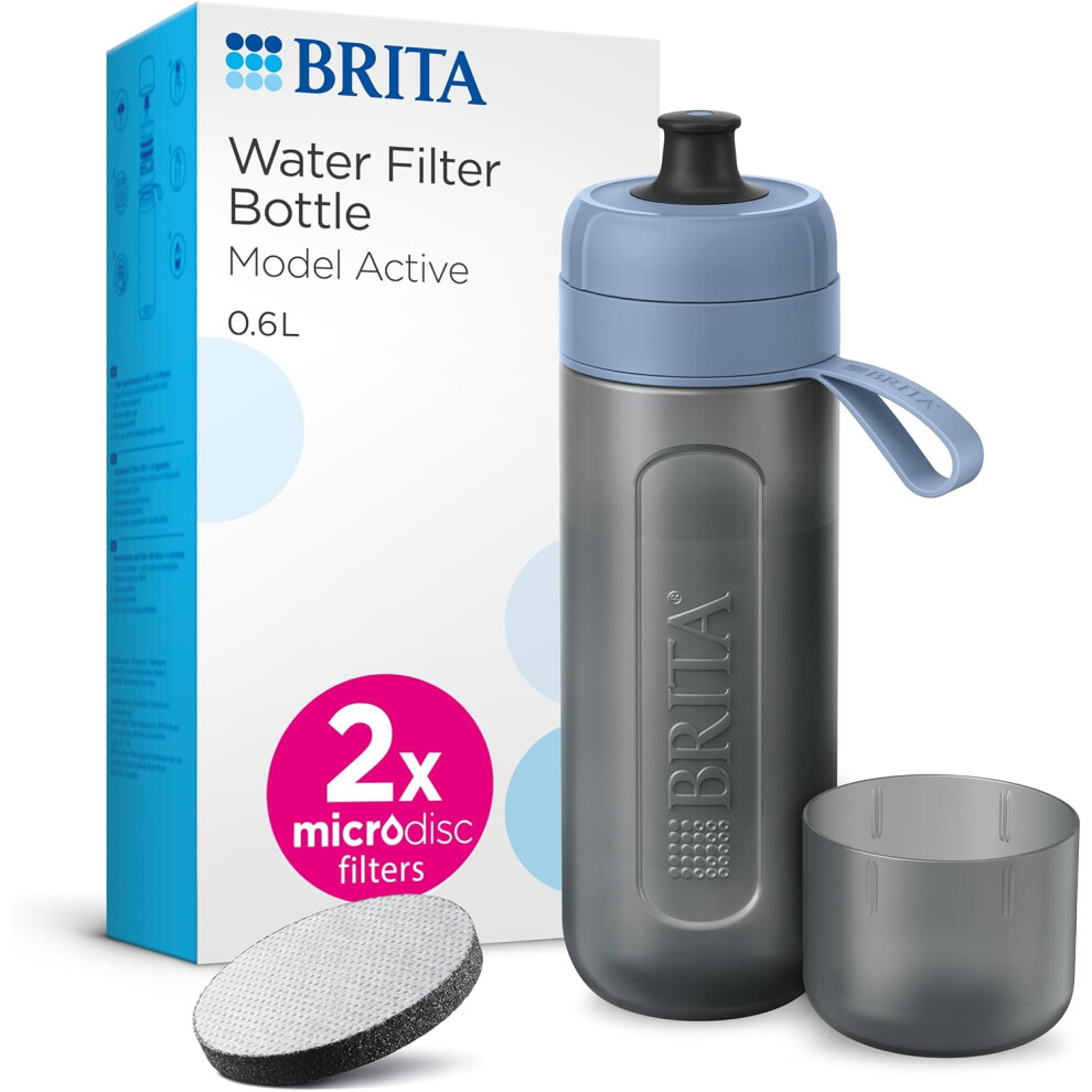 BRITA Sports Water Filter Bottle Model Active Dark Blue (600ml)