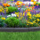 (Pack of 8) Garden Edging Stone Stomp Edge Border Rubber 30cm 8