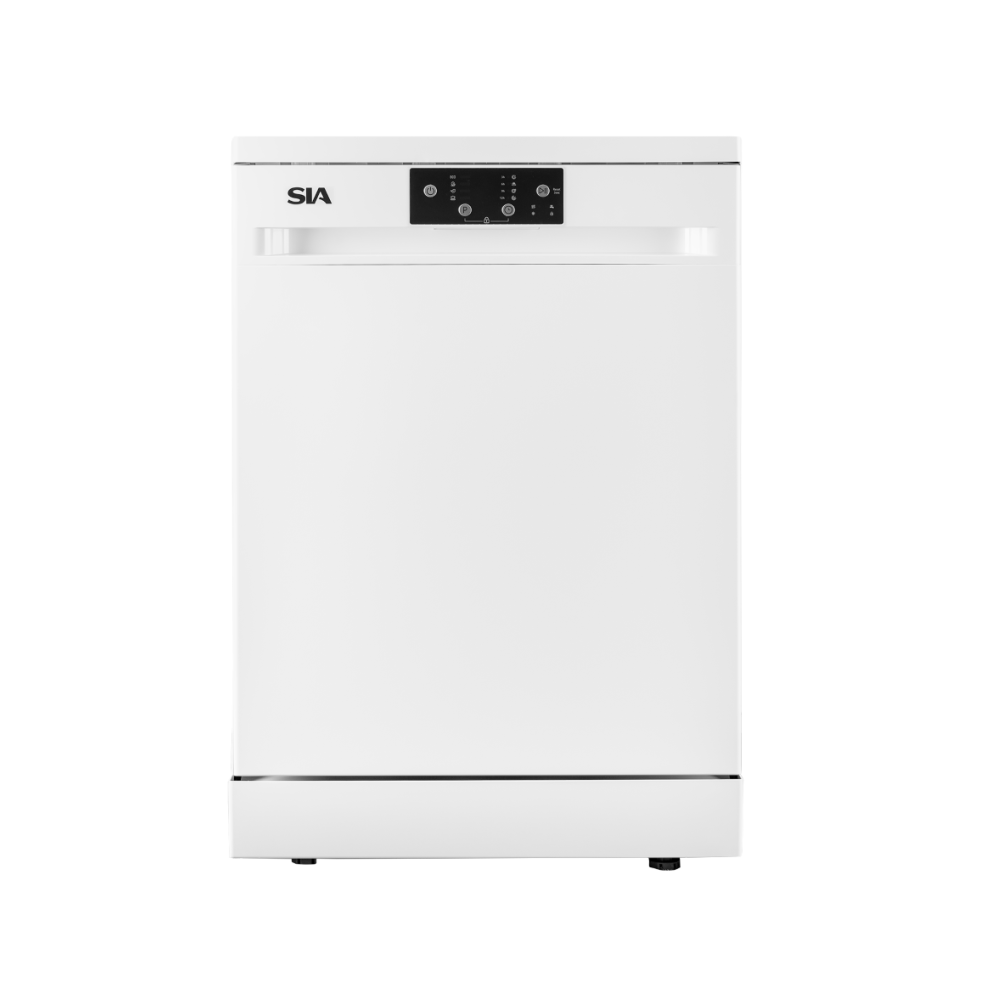 60cm White Freestanding Dishwasher, 14 Places - SIA SFSD6013W