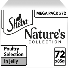 Sheba Natures Collection Cat Pouches Poultry In Jelly 72x85g Best Before MAY 2025