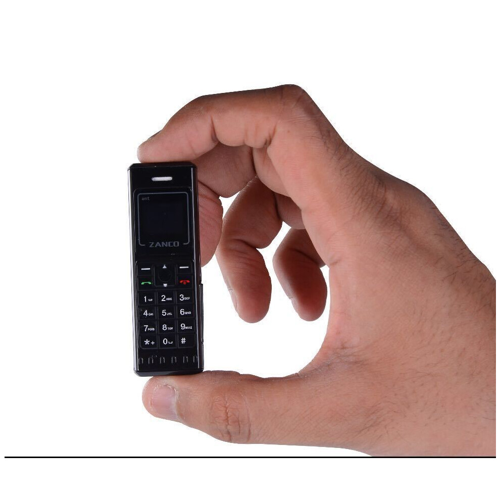 Zanco Ant Worlds Smallest Phone with Bluetooth (Black) Mini Phone Voice Changer