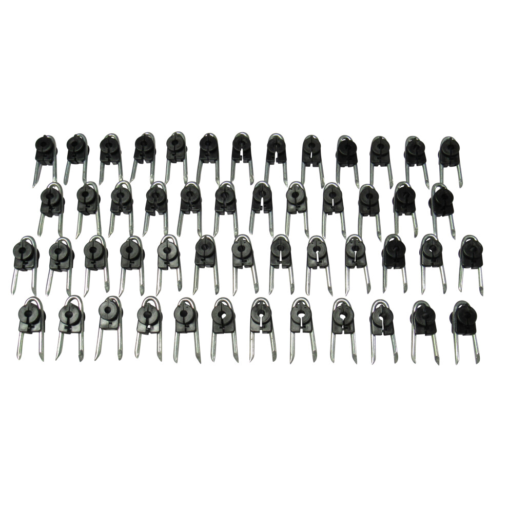 Electric Fence Insulators Staple On X50 (Galvanised Nail Wood Post) 600988556089