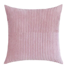 (Smoke Pink, 22 x 22 in) 2X Corduroy Plush Jumbo Cord Cushion Cover Soft Pillow Case Home Decor 12"- 28"