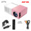 (Pink) Projector 1000 lumens HDMI USB Mini LED Projector Home Media Player 1