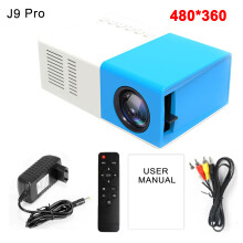 (Blue) Projector 1000 lumens HDMI USB Mini LED Projector Home Media Player