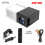(Black) Projector 1000 lumens HDMI USB Mini LED Projector Home Media Player 1
