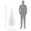 Homcom HOMCOM 5FT Pencil Artificial Christmas Tree with Solid Stand Tips White 2