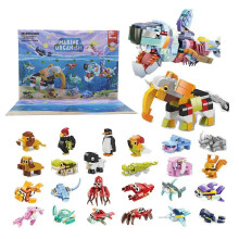 Marine Animal Building Blocks Set 24PCS Christmas Advent Calendar Kids Xmas Gift