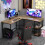 Costway L-Shaped Desk W/ 2-Teir Storage Shelf  Metal Frame & Solid Footrest 8