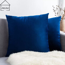 (Navy Blue, 20 x 20 in) 2X NEW Velvet Plain Soft Large Cushion Cover Pillow Case Sofa Home Decor 16"-28"