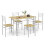 Casart 5 PCS Dining Table Set Counter Height Table w/  Rectangular Tabletop 1