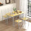 Casart 5 PCS Dining Table Set Counter Height Table w/  Rectangular Tabletop 6
