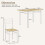 Casart 5 PCS Dining Table Set Counter Height Table w/  Rectangular Tabletop 2