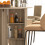 Homcom HOMCOM Mobile Drop Leaf Dining Table, Folding Desk with 2 Wheels, Natural 6