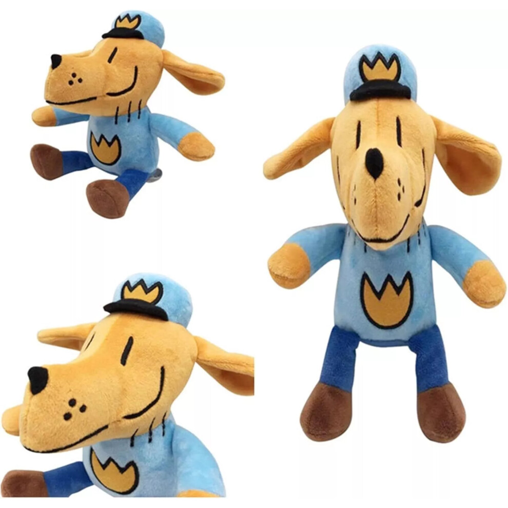 (Dog) Dogman&Dog Man's Li'l Petey,Funny Detective-Dog Stuffed Toy,Cute Companion Doll~
