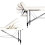 Vesgantti (Beige White) Portable Massage Bed Table 3-Section Aluminium 3
