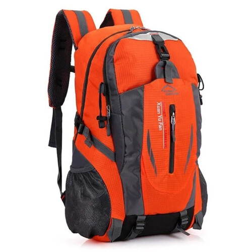 (Orange) Large Waterproof Backpack 40L Bag Camping Walking Hiking Outdoor Travel Rucksack