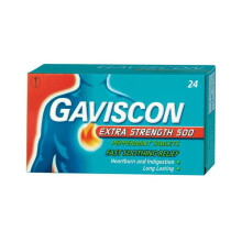 Gaviscon Extra 500mg Food Pipe Causing Pain And Discomfort Tablets 24's Peppermint