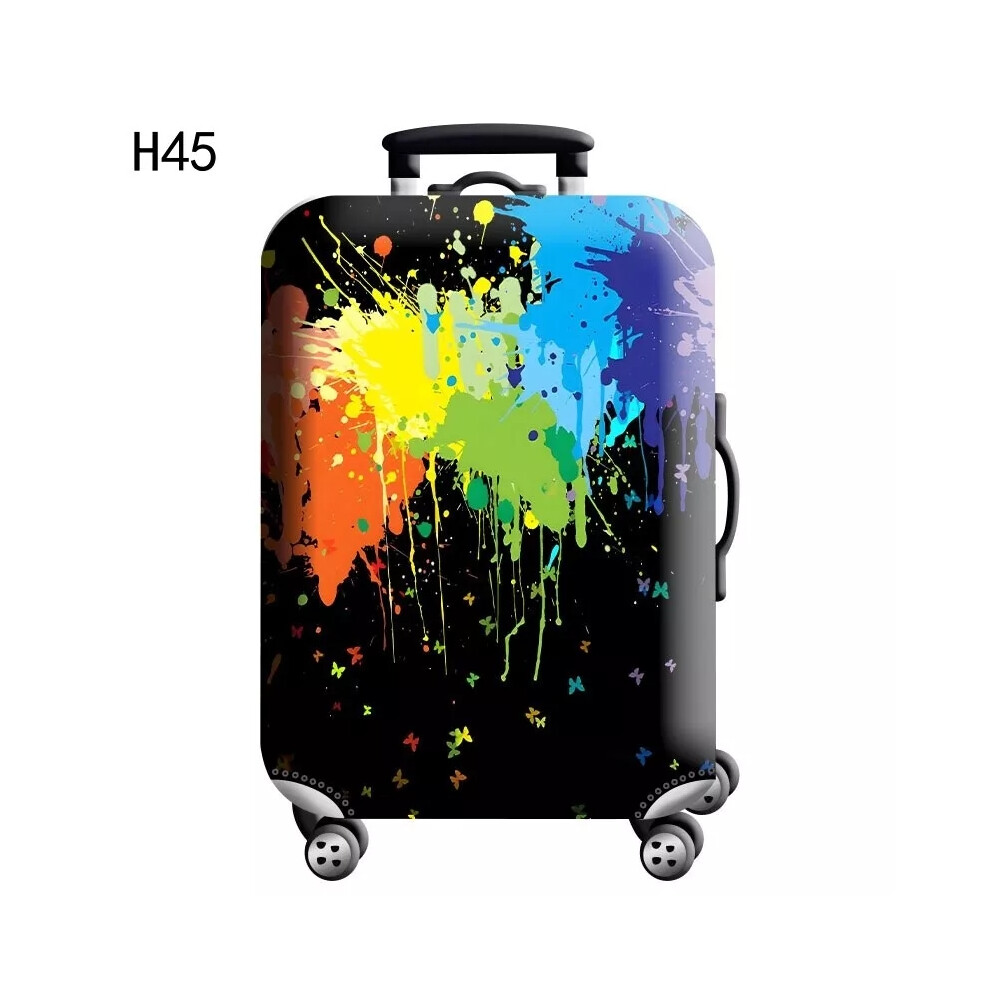 (L (26-28 inch), H45) UK Travel Trolley Case Cover Protector Suitcase Luggage Storage Cover Elastic