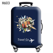 (L (26-28 inch), H603) UK Travel Trolley Case Cover Protector Suitcase Luggage Storage Cover Elastic