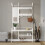 URBN Living (White & White) Hallway Coat Hanger Stand & Shoe Bench Storage 1