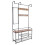 URBN Living (Black & Rustic Oak) Hallway Coat Hanger Stand & Shoe Bench Storage 3