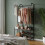 URBN Living (Black & Rustic Oak) Hallway Coat Hanger Stand & Shoe Bench Storage 5