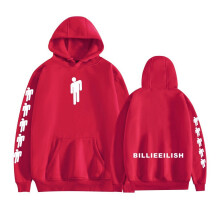 (Red, S) Unisex Hooded Sweatshirt Billie Eilish for Pullover Hoodie for Men Women UK