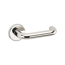 (Polished Nickel Rose ) Return Metal Lever Latch Door Handles Set