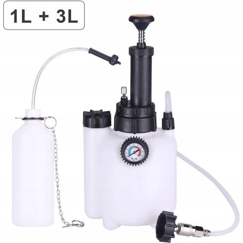 3L+1L Car Brake Bleeder Clutch Bleeding System Fluid Bleeder Tool Set Kit