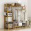 Living And Home (Natural) Bamboo Bedroom Garment Clothes Rack 130cm 1