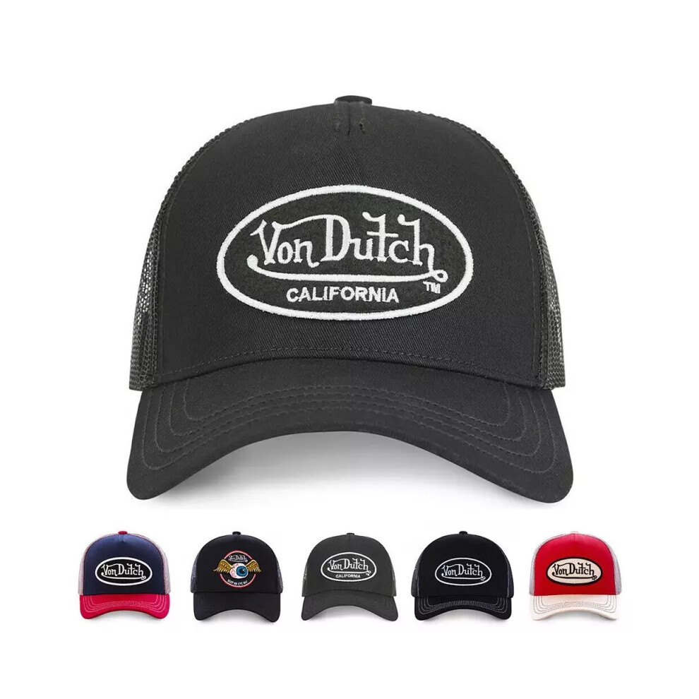 New Women's (A) Von Dutch Unisex Embroidery Adjustable Trucker Hat Mesh Snapback Baseball Cap Not,Specified