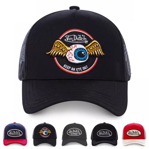 (E) Von Dutch Unisex Embroidery Adjustable Trucker Hat Mesh Snapback Baseball Cap 2