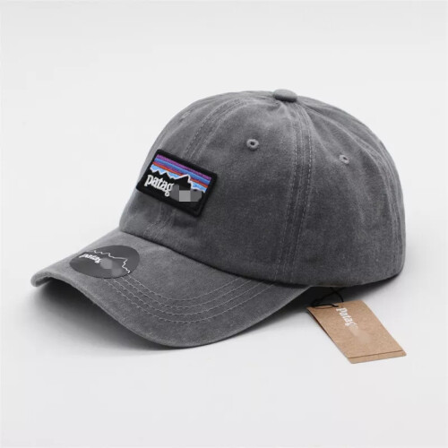 grey) 2024 Washed Patagonia Baseball Cap Casual Sunscreen High