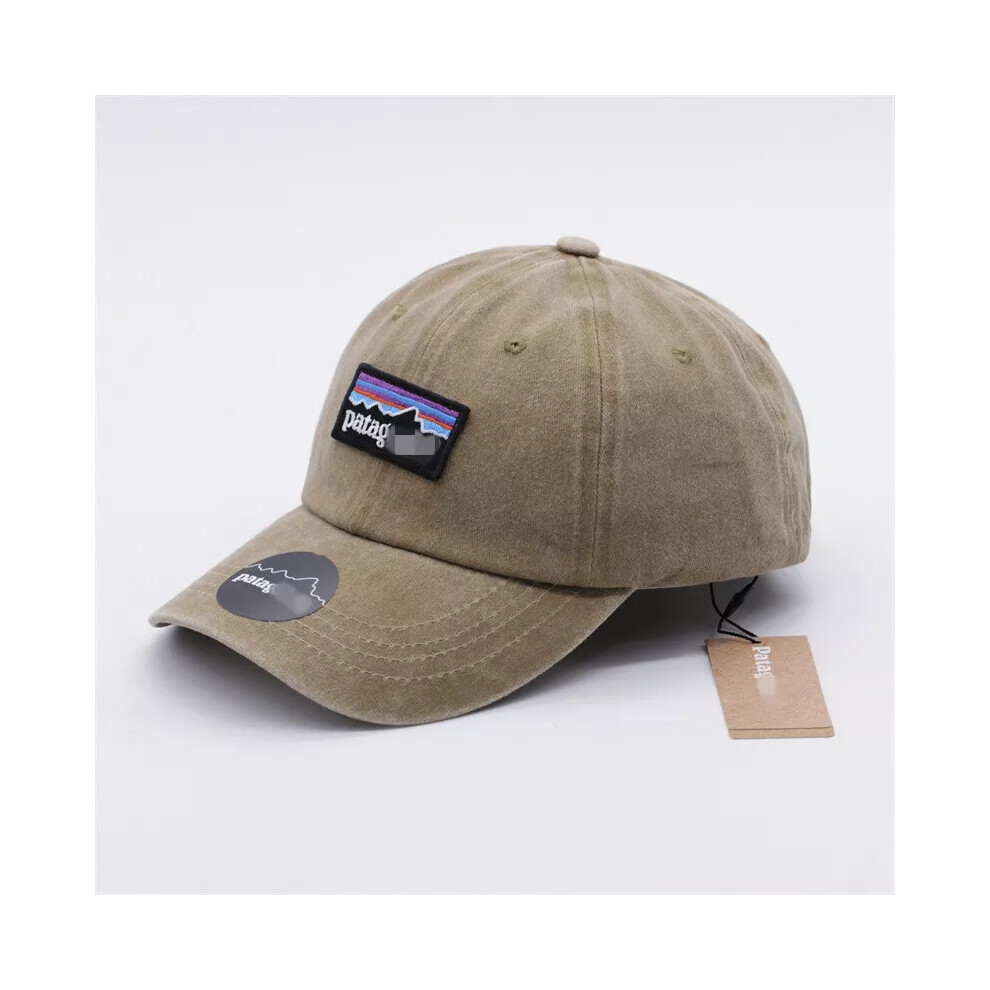 (khaki) 2024 Washed Patagonia Baseball Cap Casual Sunscreen High Quality