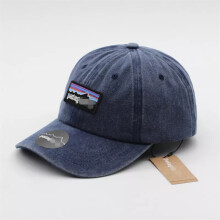 (navy) 2024 Washed Patagonia Baseball Cap Casual Sunscreen High Quality