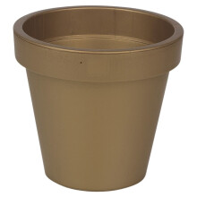 (20cm) Gold Round Flower Plant Pot Decorative Planter