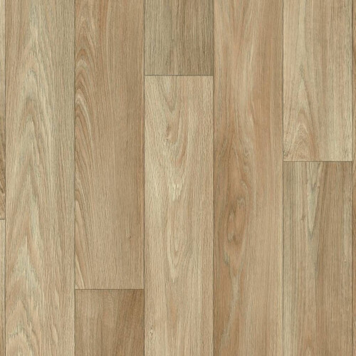 (Beige, 2m(6'6") X 2m(6'6")-4m²) Wood Effect Lino Flooring Sheet Vinyl ...