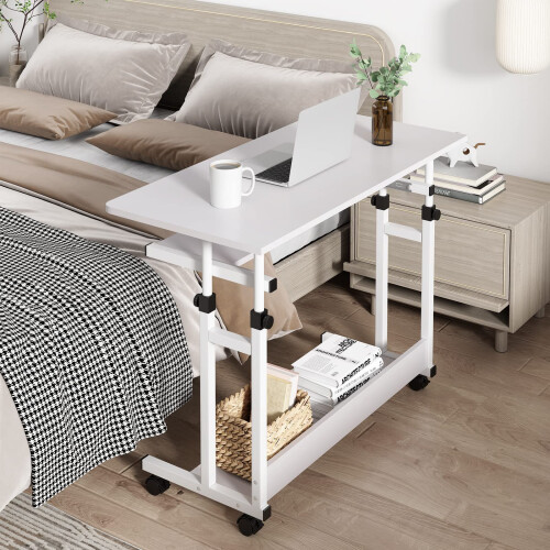 Dripex (White) Mobile Portable Computer Desk Office Desk 2