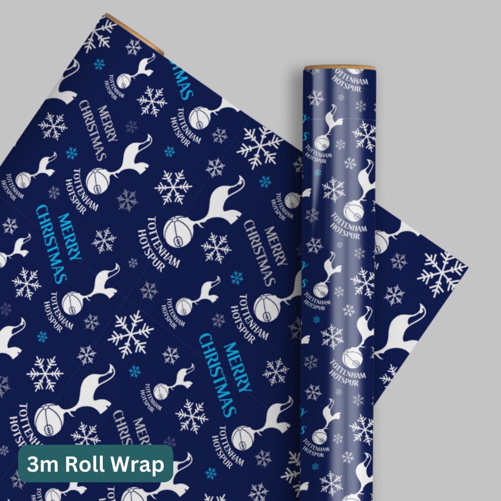 Tottenham Hotpsur FC Christmas 3m Roll Wrap